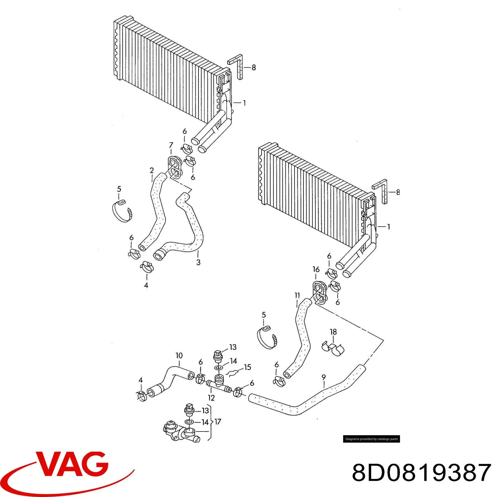  VAG 8D0819387 ціна, від 6.33 USD