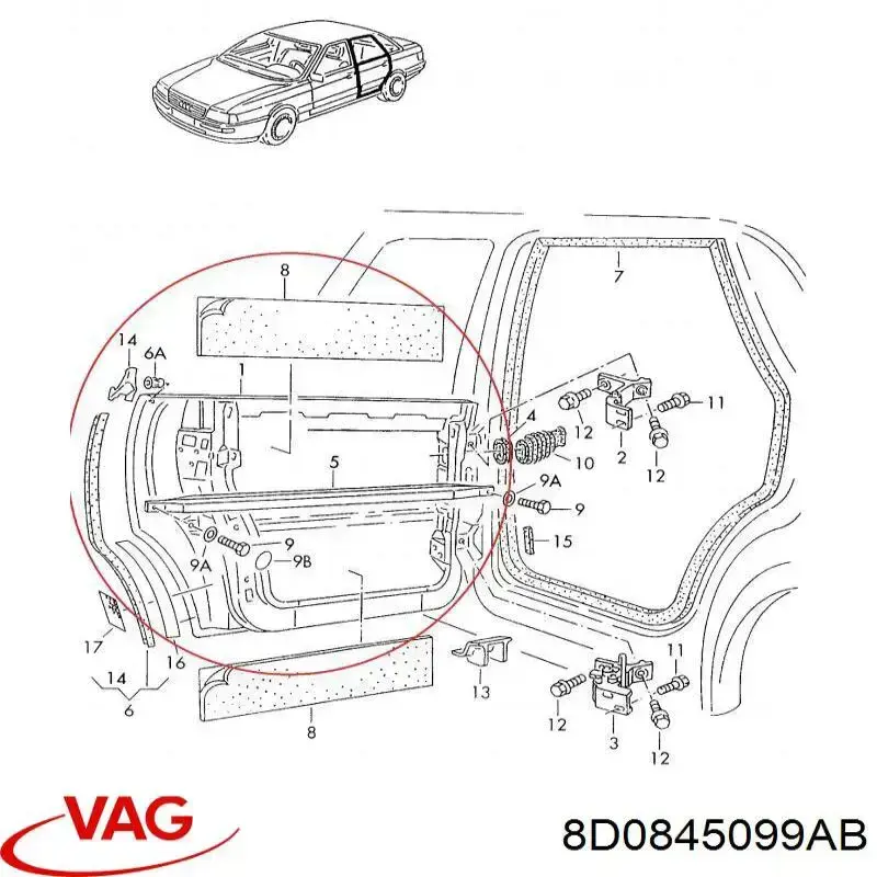 Автоскло Audi A4 B5 седан (8D2) (1994 - 2001) ціна, від 94.46 USD