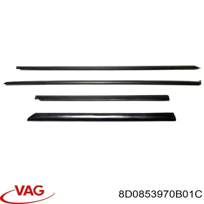 Купити 8D0853970B01C VAG Молдинг задніх правих дверей