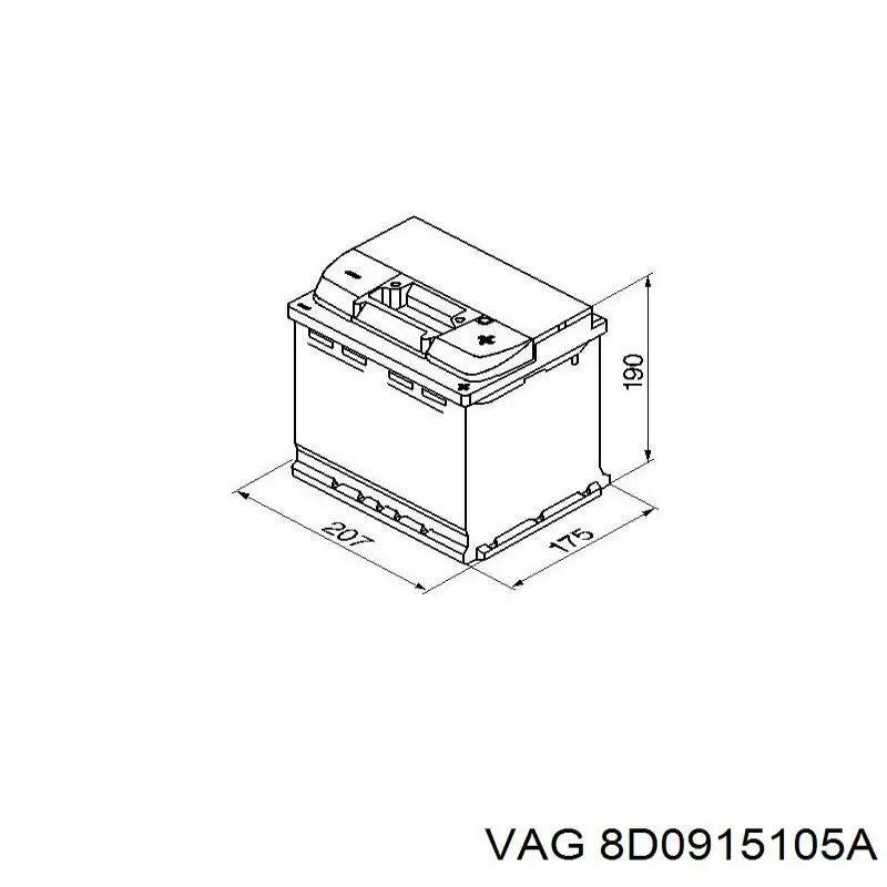 Акумуляторна батарея, АКБ 8D0915105A VAG