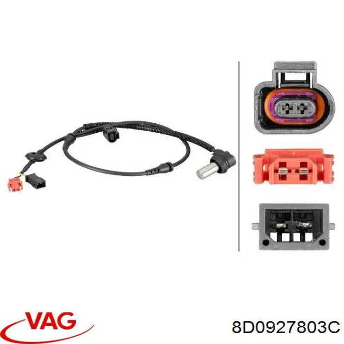 Купити 8D0927803C VAG Датчик АБС (ABS) передній