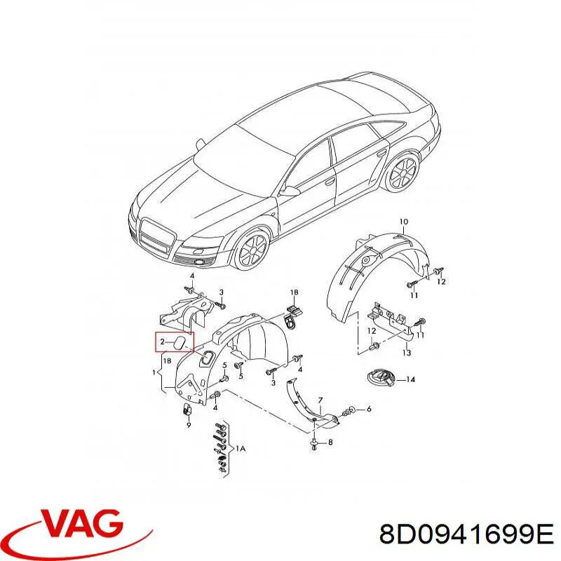 8D0941699A VAG Протитуманка ліва