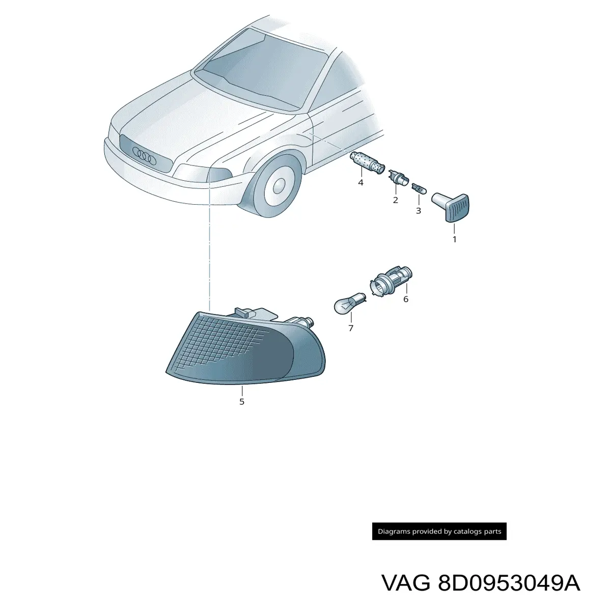 Вказівник повороту лівий 103F02182111 VAG