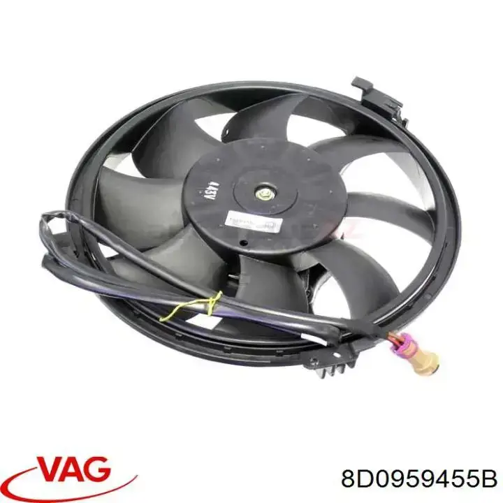 Купити 8D0959455B VAG Електровентилятор охолодження в зборі (двигун + крильчатка)