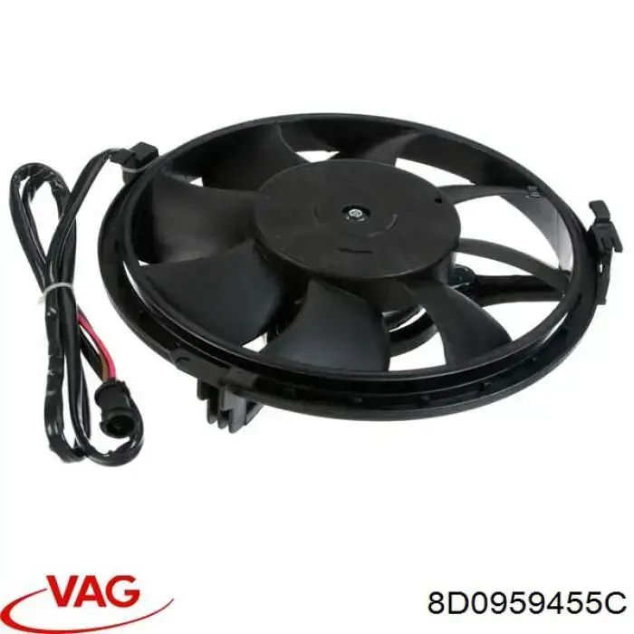 Купити 8D0959455C VAG Електровентилятор охолодження в зборі (двигун + крильчатка)