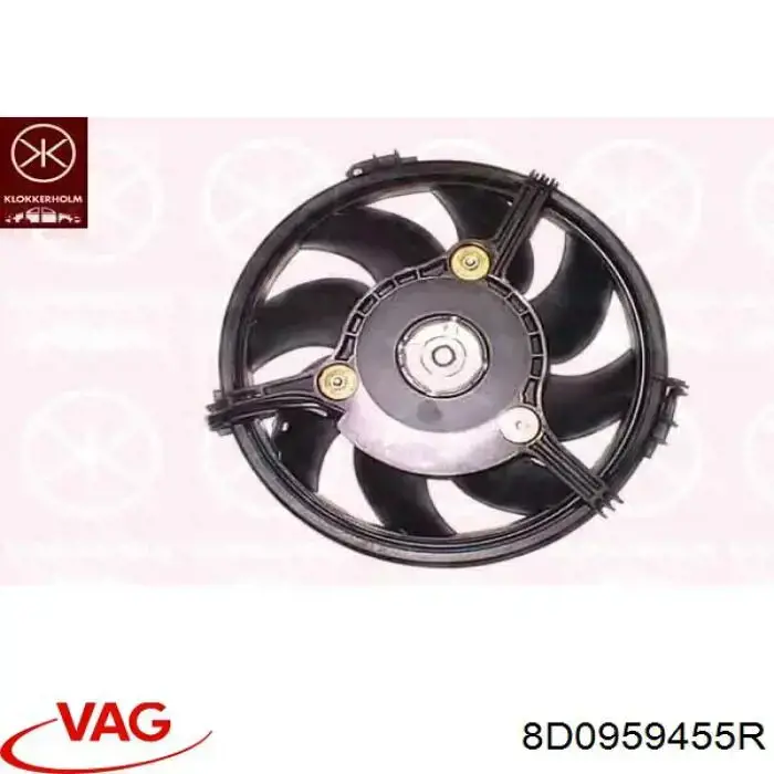 Купити 8D0959455R VAG Електровентилятор охолодження в зборі (двигун + крильчатка)