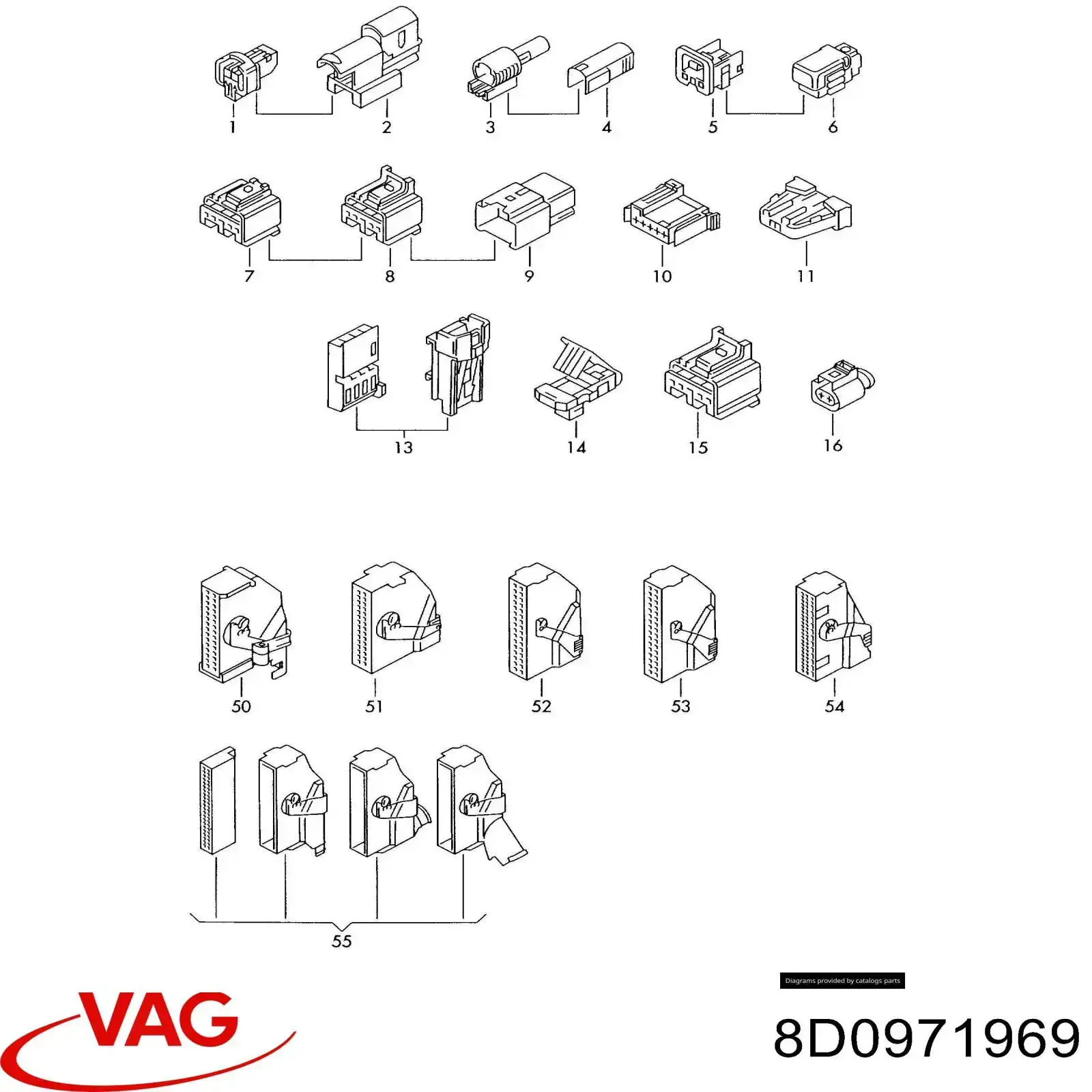  VAG 8D0971969 ціна, від 2.15 USD