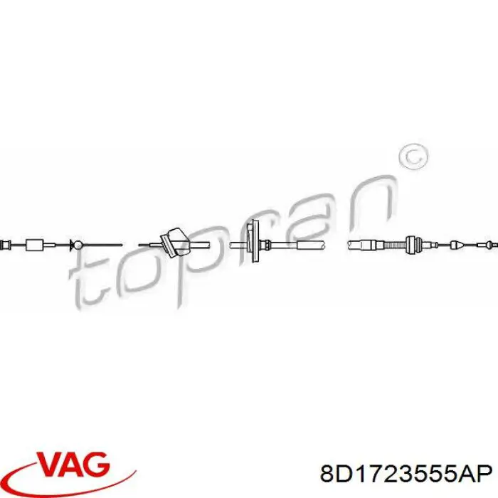 Трос газу 8D1723555AP VAG