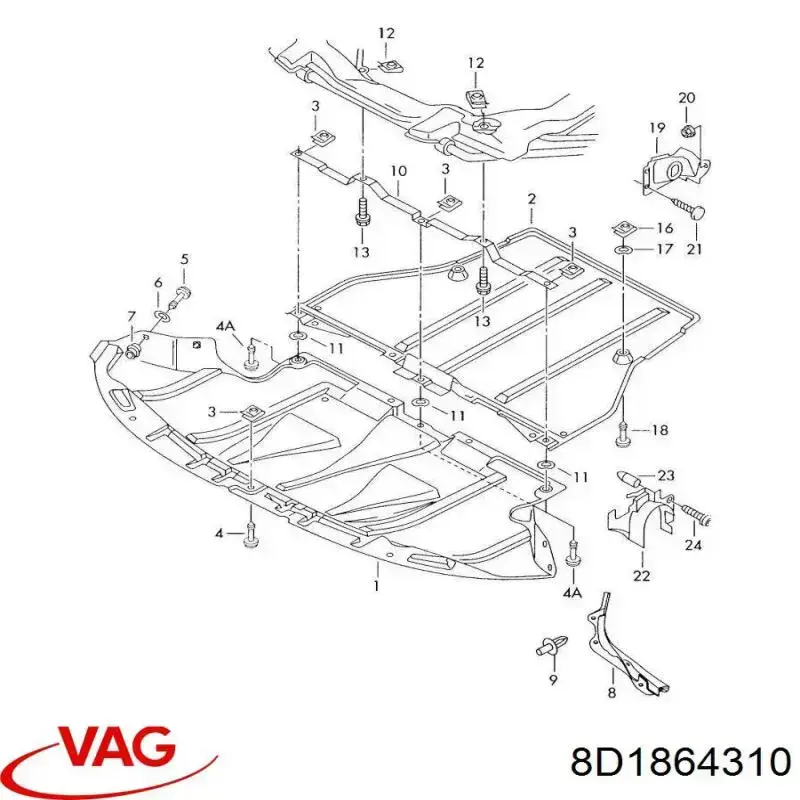  VAG 8D1864310 ціна, від 2.82 USD