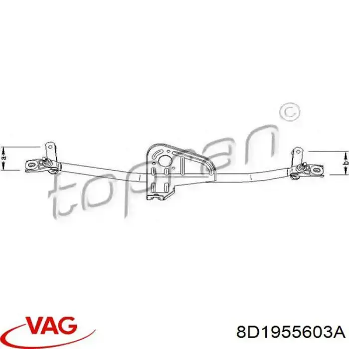 Трапеція щіток лобового скла VAG 8D1955603A ціна, від 19.44 USD