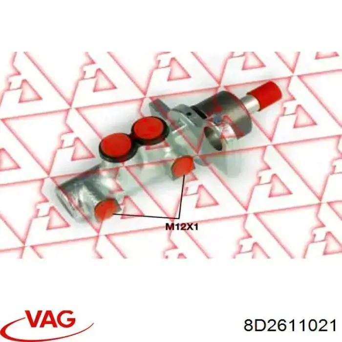 Циліндр головний гальма (Гідротормоз) VAG 8D2611021 ціна, від 53.56 USD