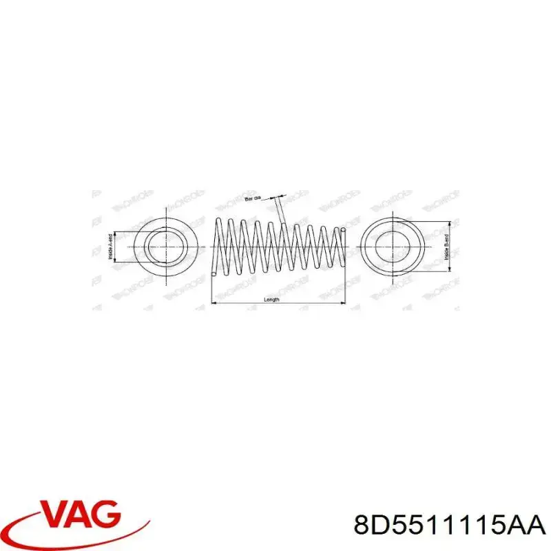 Купити 8D5511115AA VAG Задні пружини