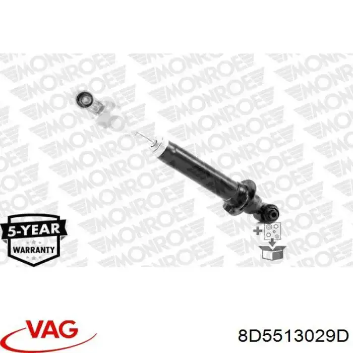 Амортизатор задній VAG 8D5513029D ціна, від 34.83 USD