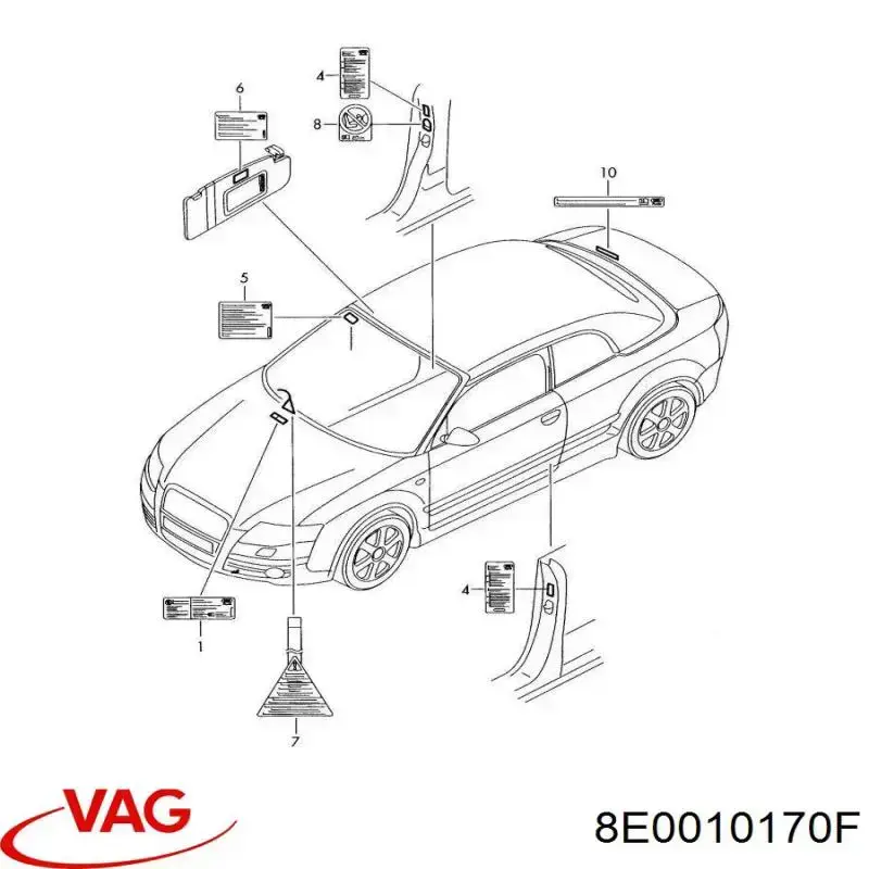 VAG 8E0010170F ціна, від 93.60 USD