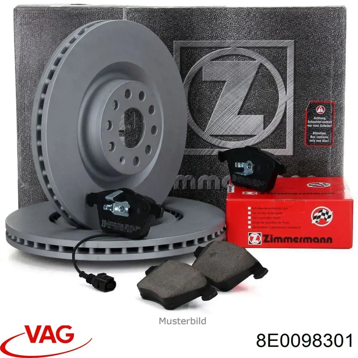 Диск переднього гальма VAG 8E0098301 ціна, від 36.53 USD