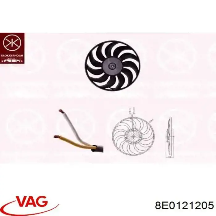 8E0121205 VAG Електровентилятор радіатора