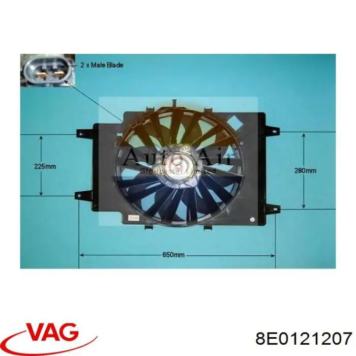 Купити 8E0121207 VAG Дифузор вентилятора