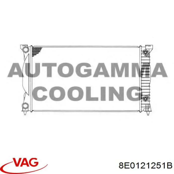Радіатор основний VAG 8E0121251B ціна, від 73.81 USD