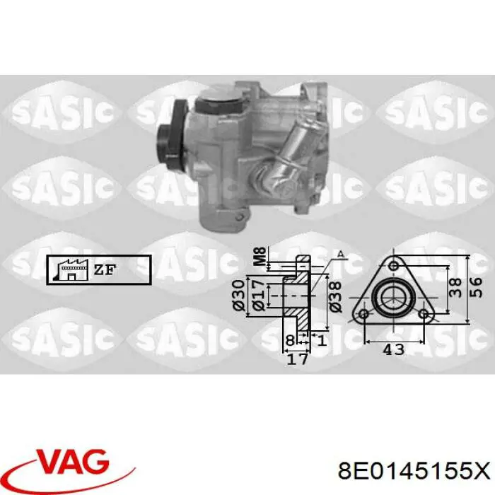 8E0145155X VAG Насос гідропідсилювача