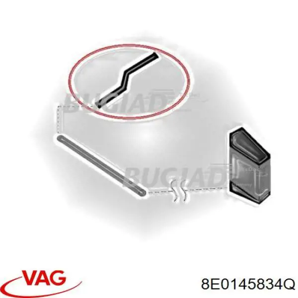 Купити 8E0145834Q VAG Шланг/патрубок интеркуллера