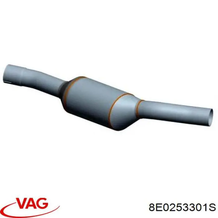 8E0253301S VAG труба приймальна (штани глушника, передня)