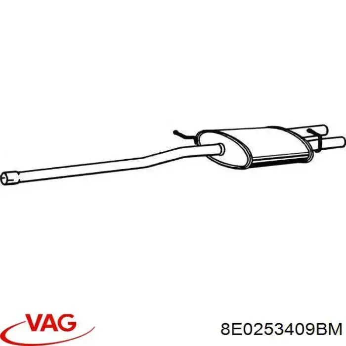 Глушник VAG 8E0253409BM ціна, від 62.72 USD