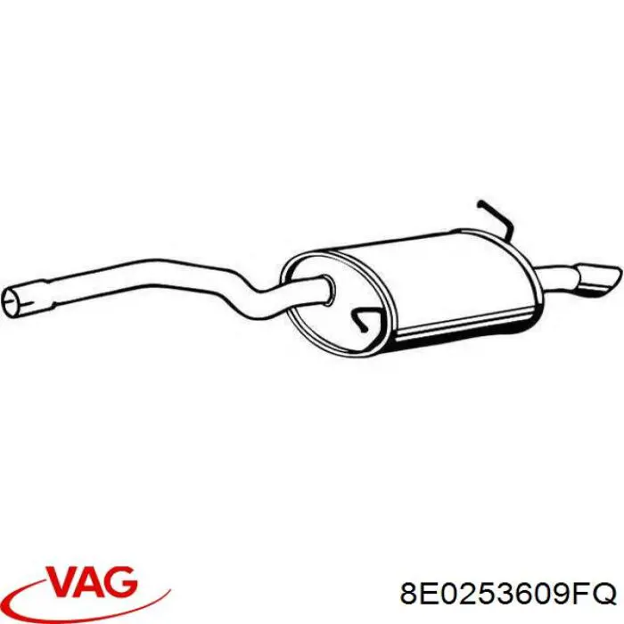 Вихлоп VAG 8E0253609FQ ціна, від 119.95 USD
