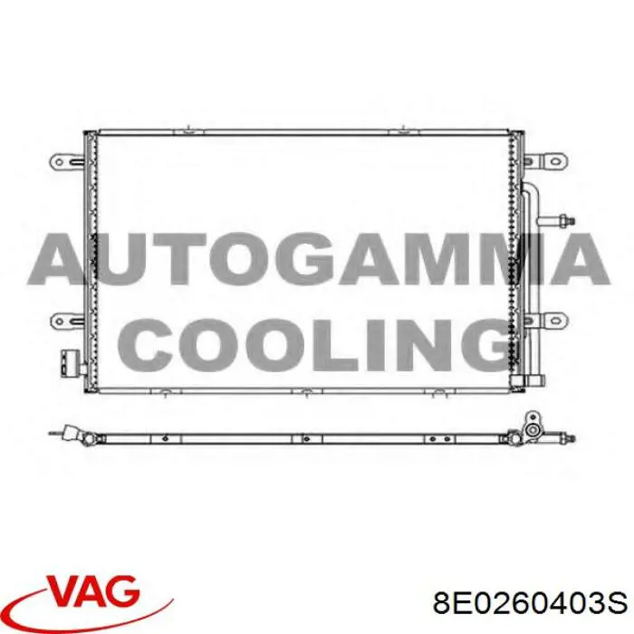 Конденсатор кондиціонера VAG 8E0260403S ціна, від 80.70 USD
