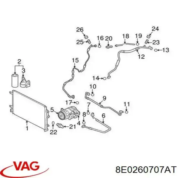  VAG 8E0260707AT ціна, від 90.58 USD
