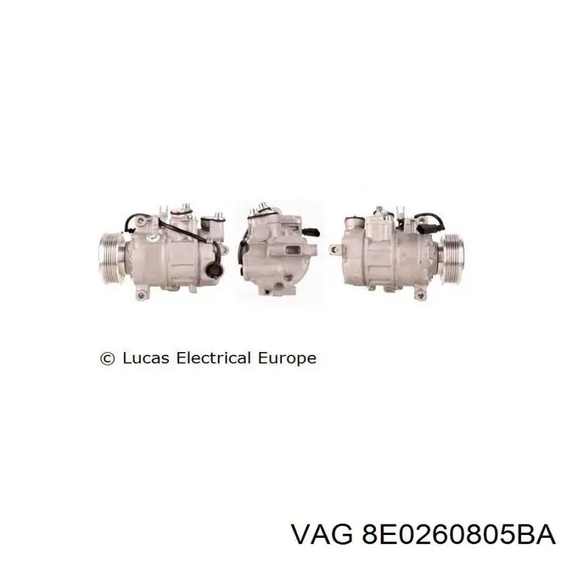 Компресор системи кондиціювання VAG 8E0260805BA ціна, від 186.66 USD