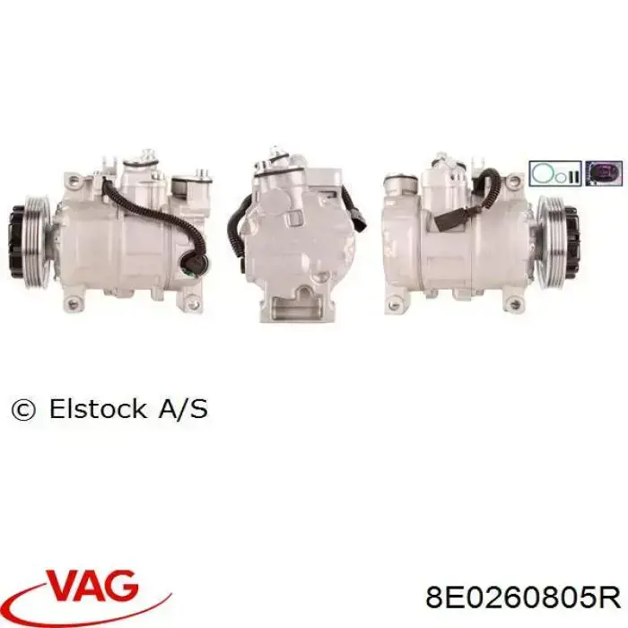 Купити 8E0260805R VAG Компресор кліматичної установки