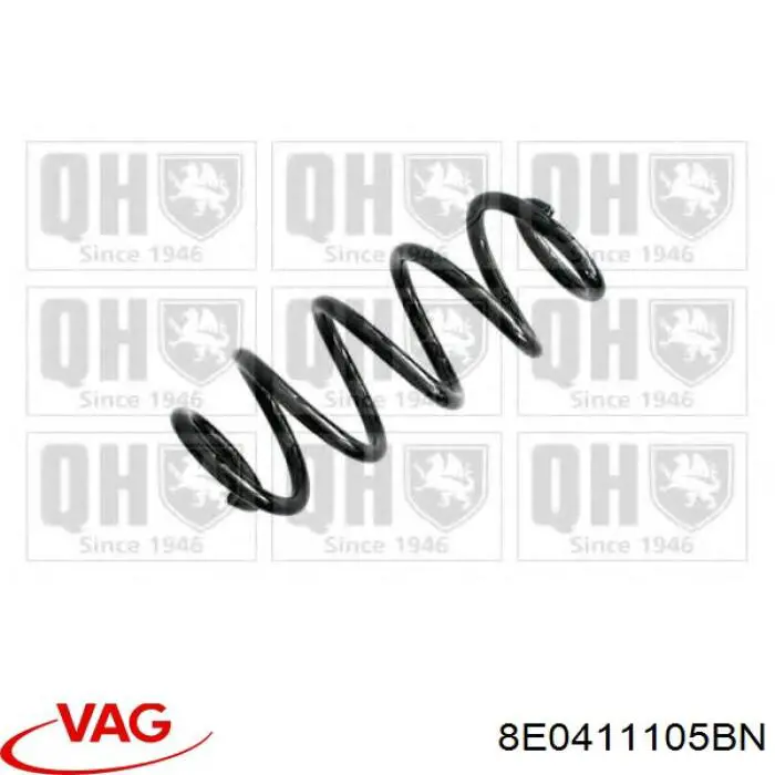 Пружина передня VAG 8E0411105BN ціна, від 491.31 USD