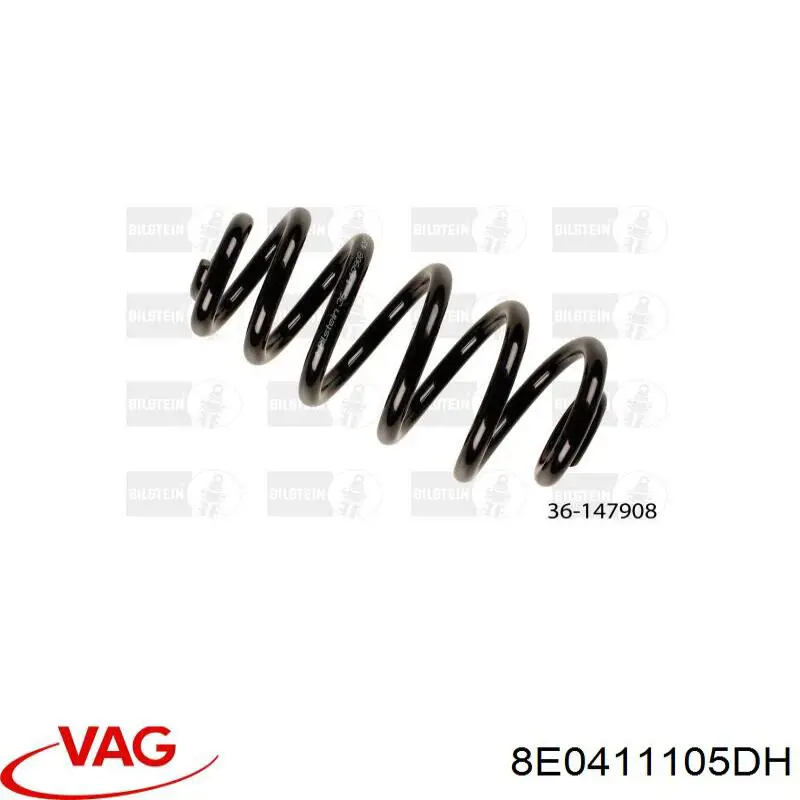 Пружина передня VAG 8E0411105DH ціна, від 37.68 USD