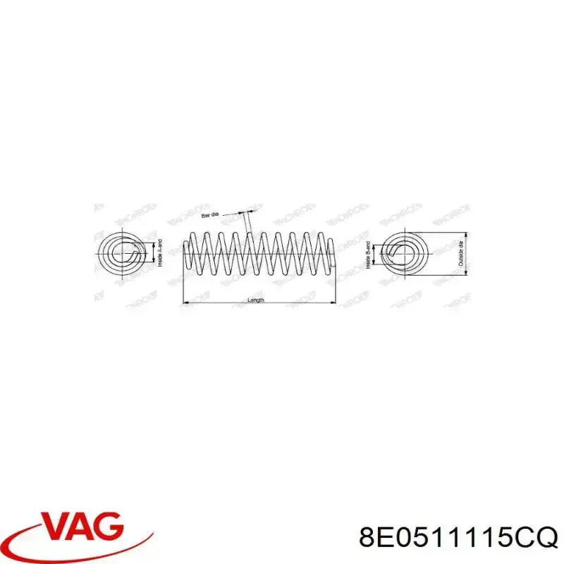 Купити 8E0511115CQ VAG Задні пружини