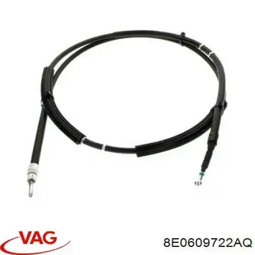 Трос стоянкового гальма задній правий VAG 8E0609722AQ ціна, від 11.45 USD