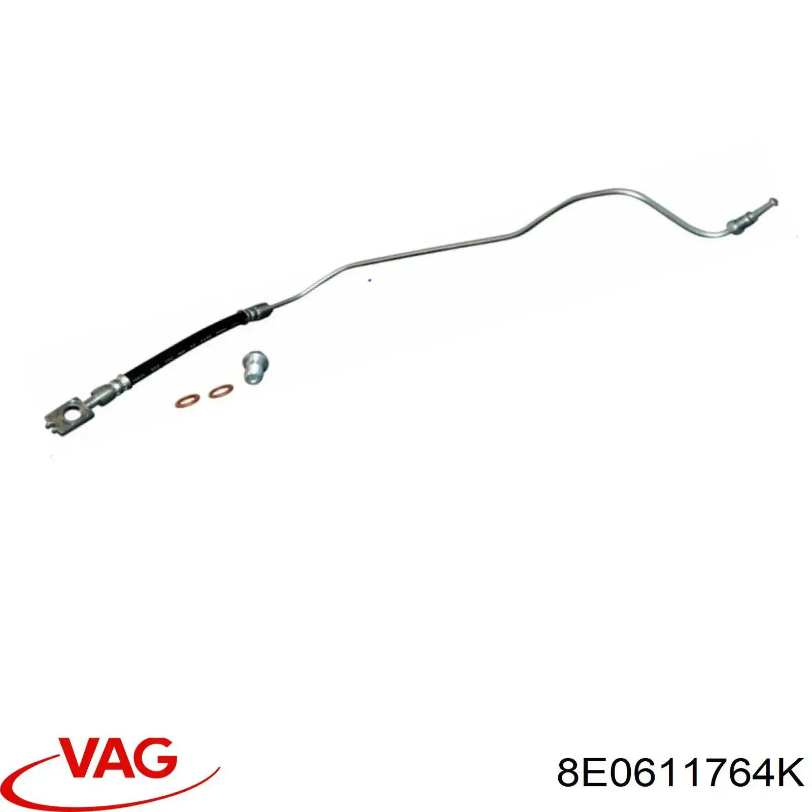 Шланг гальмівний задній, правий VAG 8E0611764K ціна, від 20.96 USD