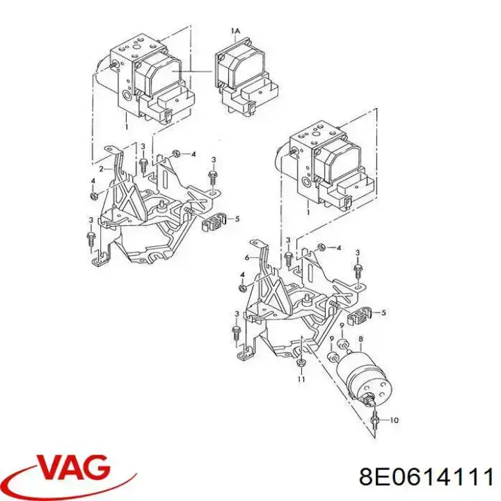 Блоки ABS VAG 8E0614111