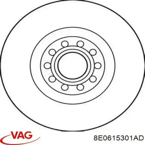 Диск переднього гальма VAG 8E0615301AD ціна, від 63.35 USD