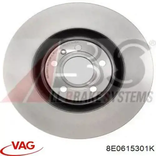 8E0615301K VAG диск гальмівний передній