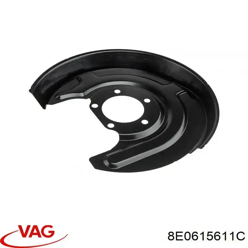 8E0615611C VAG Захист гальмівного диска заднього, лівого