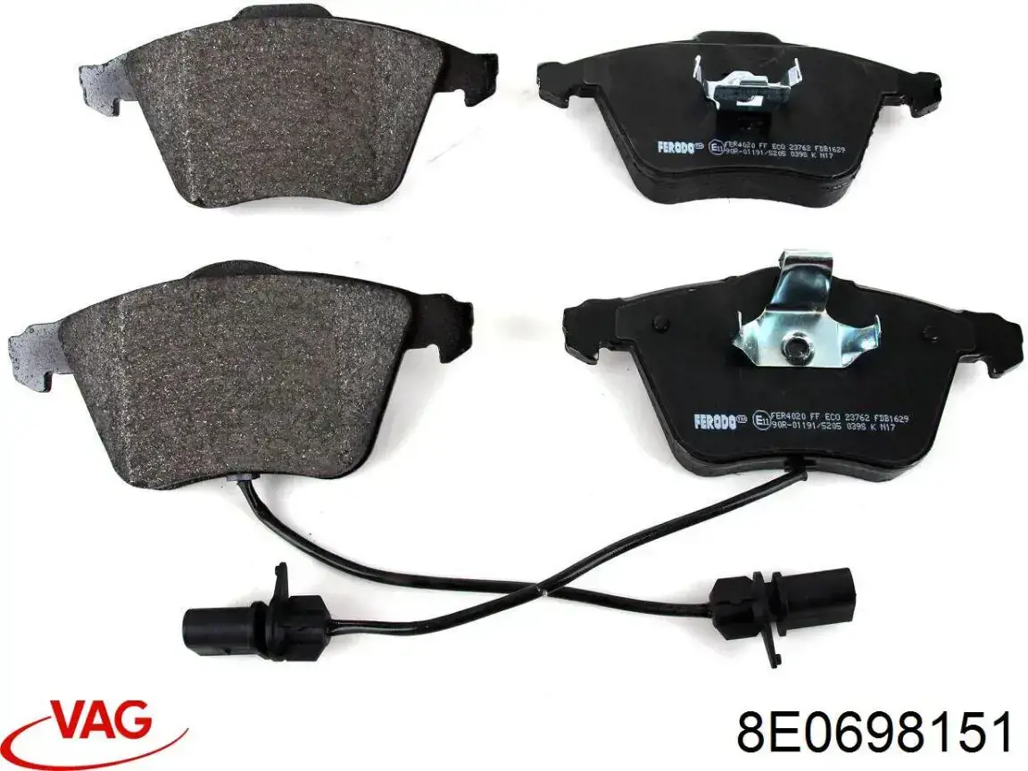 Гальмівні колодки VAG 8E0698151 ціна, від 19.18 USD