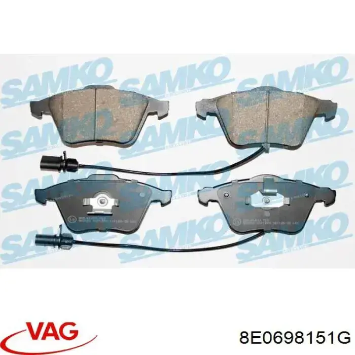 Передні тормозні колодки 8E0698151G VAG