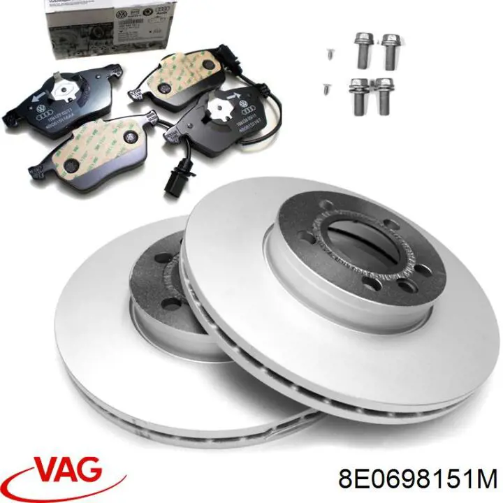 Купити 8E0698151M VAG Колодки гальмівні передні, дискові