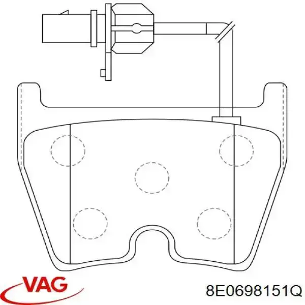 Передні тормозні колодки 8E0698151Q VAG