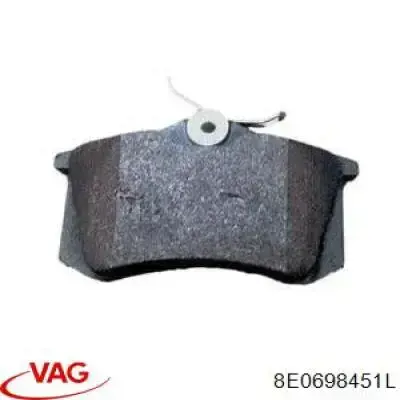 Задні гальмівні колодки 8E0698451L VAG