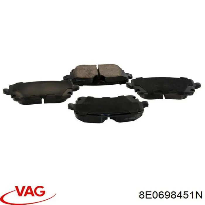Задні гальмівні колодки VAG 8E0698451N ціна, від 30.51 USD