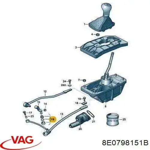 Купити 8E0798151B VAG Ремкомплект куліси