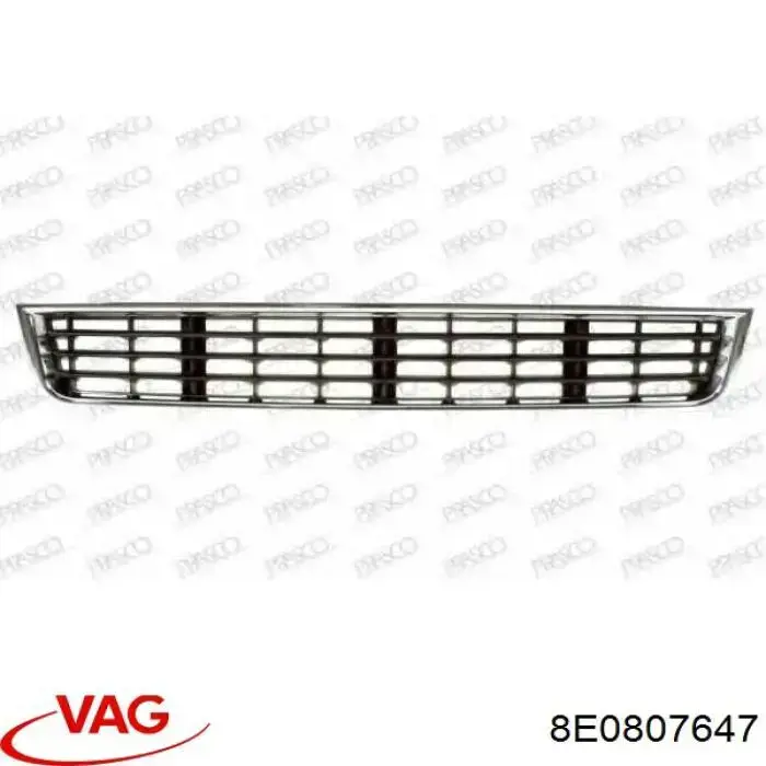 Решітка переднього бампера, центральна VAG 8E0807647 ціна, від 20.78 USD