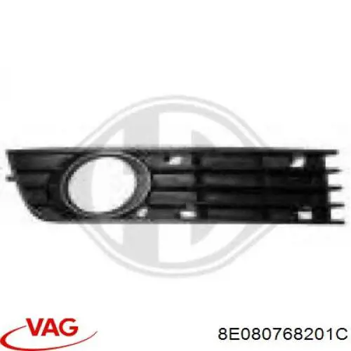 Купити 8E080768201C VAG Решітка переднього бампера, права