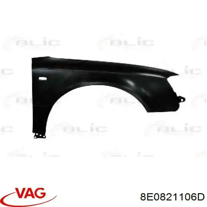 Крило переднє праве VAG 8E0821106D ціна, від 49.87 USD